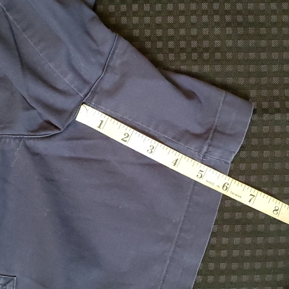 L.L. Bean, navy blue, elastic waist, drawstring, shorts, size large - Picture 7 of 9